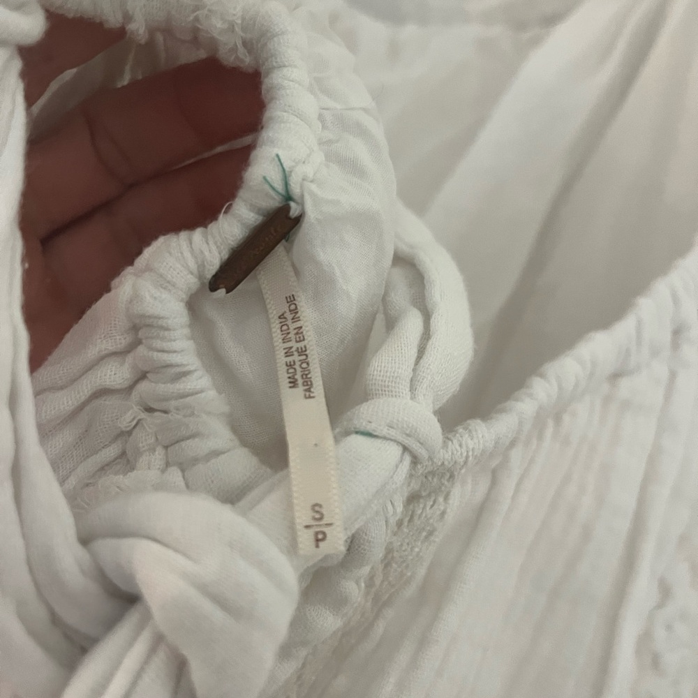 Free People gauzy white mini dress - Picture 3 of 5